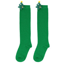 (StyleP)Árbol de Navidad Sobre la Rodilla Calcetines Invierno Niños Linda Muñeca Suave Acogedor Regalos Niñas