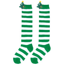 (StyleR)Árbol de Navidad Sobre la Rodilla Calcetines Invierno Niños Linda Muñeca Suave Acogedor Regalos Niñas