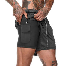 (Black,3XL)Herren Gym Fitness Bodybuilding Jogging Sport Shorts Freizeit Hose Taschen mit