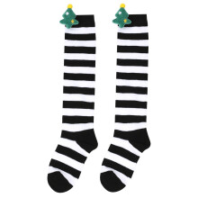 (StyleD)Árbol de Navidad Sobre la Rodilla Calcetines Invierno Niños Linda Muñeca Suave Acogedor Regalos Niñas