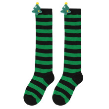 (StyleF)Árbol de Navidad Sobre la Rodilla Calcetines Invierno Niños Linda Muñeca Suave Acogedor Regalos Niñas