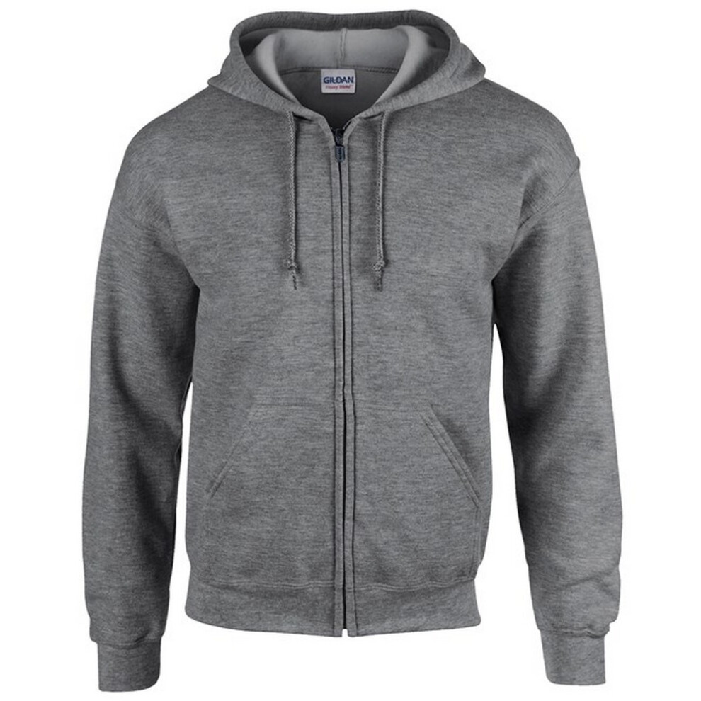 Gildan (Xl, Graphite Heather) Unisex Adult Heavy Blend Full Zip Full Zip Hoodie