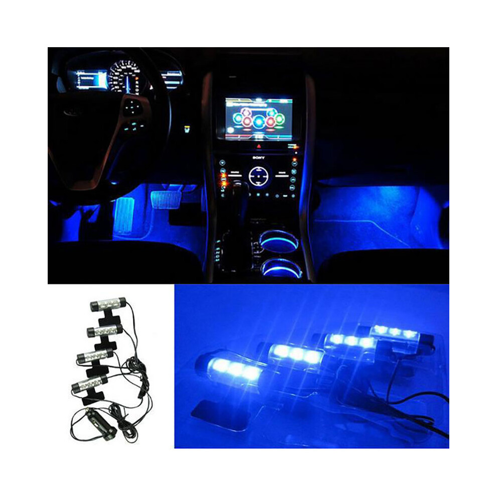() Atmosphere Lamp Auto Led Foot Pink Decorative Car Lights Blue/Light 697830267996