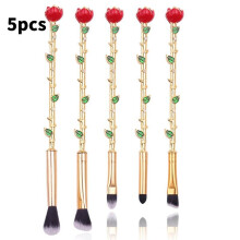 Beauty And The Beast Rose Makeup Set 5pcs Brush Tool Valentine Day Durable Gift