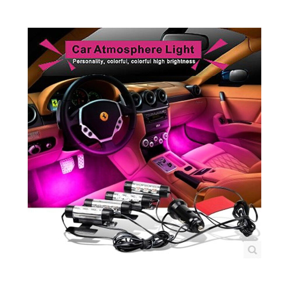 () Atmosphere Lamp Auto Led Foot Blue Decorative Car Lights Pink/Light 693598297589