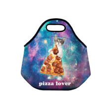 (Pizza Lover)Girls Boys Kids Lunch Bag Zip Neoprene Thermal Insulated Cooler Carry Bag Tote