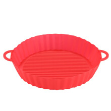 (Red)Air Fryer panela de silicone Airfryer acessórios de cozimento forro de cesta de substituição