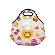 (Emoji Cook)Girls Boys Kids Lunch Bag Zip Neoprene Thermal Insulated Cooler Carry Bag Tote