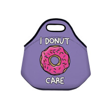 (Donut Care)Sac à lunch fille garçon enfant zip néoprène isotherme glacière transport fourre-tout