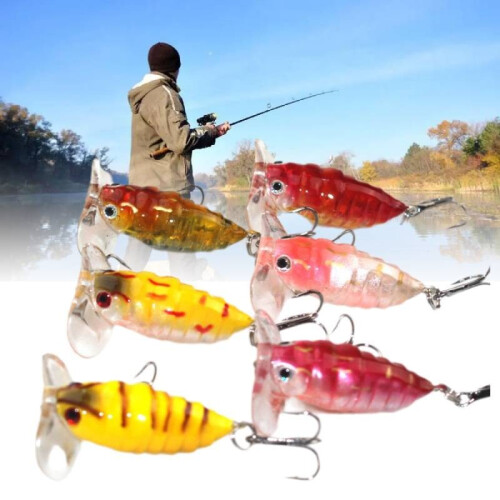 (5PCS)Bionic Köderhaken bunt Angeln Barsch Blackfish Welse Hering Tilapia Karpfen 2