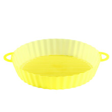 (Yellow)Air Fryer panela de silicone Airfryer acessórios de cozimento forro de cesta de substituição