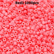 (Red 1)17 Colors Perler Beads Set Kid Adults 3d Puzzle Mosaic Craft Boy Girl Kit Adults