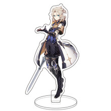(35)Genshin Impact Barbatos Keqing Barbara Hutao figura acrilica ornamenti supporto