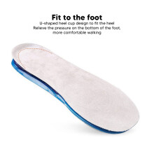 Soft Silicone Insoles with Heel Cup Support