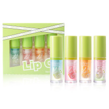 Julystar 4 Stück Feuchtigkeitsversorgender Lip Glanz mit Spiegel-Finish 4,8 ml, Mehrfarbig