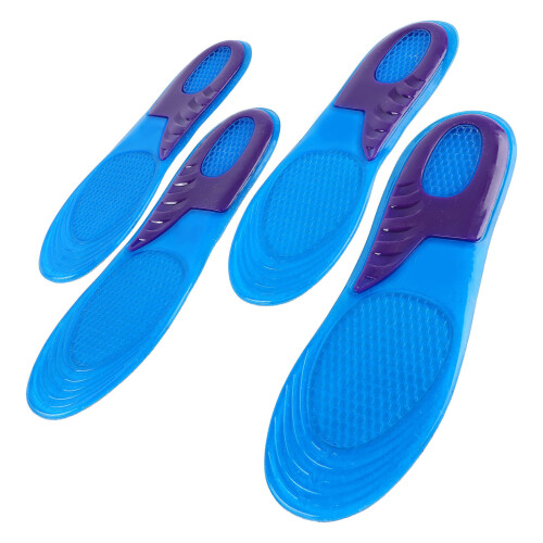2 Pairs Silicone Insoles Soft Shock Absorb