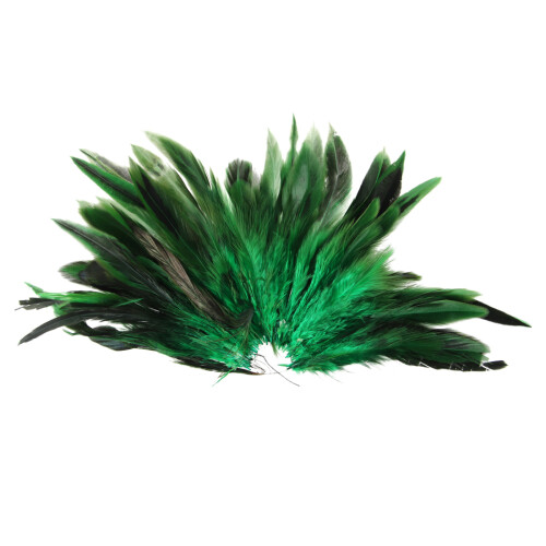 SODIAL(R) Env. 50pcs Decoration Teints Coq Plume Vert