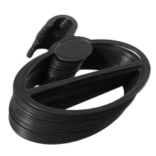 20x Scarf Shawl Tie Holder Organizer Oval Plastic Hangers Storage Hangers Black Size:13.5cm(Length)12.5cm(Diameter)13.5cm(Height)x1.9cm(Hook Mouth)