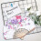 Bamboo Flower Printed Japanese Style Foldable Hand Held Fan Gift Decor 4