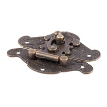 Antique Retro Vintage Decorative Wooden Jewelry Box Hasp Pad Chest Lock Size:Large