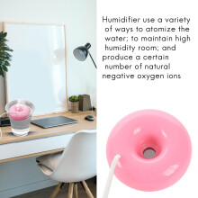 Donut Luftbefeuchter USB Buero Desktop Luftbefeuchter tragbare kreative Luftreiniger Rosa