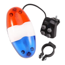 Fahrradklingel 6 LED 4 Ton Horn LED Licht elektronische Sirene Fahrradklingeln fuer Kinder Fahrradzubehoer