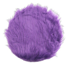 faux sheepskin wool carpet 30 x 30 cm Fluffy soft longhair decorative carpet cushion Chair sofa mat (Round )