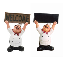 Creativo casa regalo Chef decorazioni Chef Lo chef mani Segno positivo "WELCOME" Little Crafts Home Decor Coffee Shop
