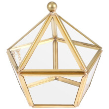 Glass Box Wedding Jewelry Case Immortal Flower Glass Cover Home Decoration