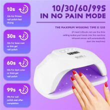 Sun X 54 W Nagelgel-Trockner mit UV-LED-Lampe für professionelle Nageltrocknung mit weißem Licht, Schnelltrockner, Nagelkunst-Werkzeuge, EU-Stecker