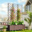 Outsunny Outsunny Plastic Raised Planter with Trellis and Self Watering Design 1