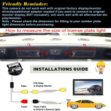 Car HD CCD Auto Car Reverse Rear View Camera License Plate Waterproof Parking for Transit for Connect