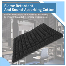 6 Pcs Acoustic Panels Foam Board Studio Sound-Absorbing Firewall Wedge Tiles Helps Reduce Echo and Unnecessary Noise