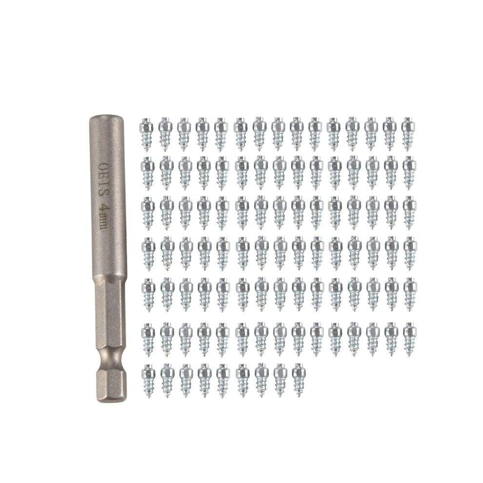 100Pcs Spikes For Tires Universal Scooter Wheel Tire Snow Spikes Studs Tires Anti-Slip Screw Stud Trim 4X9mm 6034191719346
