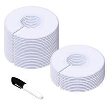 30 Stuks Witte Ronde Kledingmaat Kastrekverdelers met 1 (Buitendiameter 3,5 Inch, Binnendiameter 1,38 Inch)