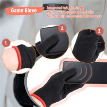 2Pcs Game Gloves for PUBG Sweat Proof Non-Scratch Sensitive Press Screen Gaming Finger Thumb Sleeve Gloves