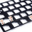 Gold Plated Plate Mounted Stabilizer for Custom Mechanical Keyboard 2U 6.25U (1+4, White ) 6