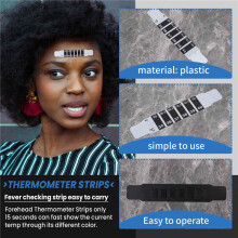 30 Pcs Forehead Thermometer Strips Adhesive Thermometer Strips Reusable Thermometer Stickers Discoloration Sticker