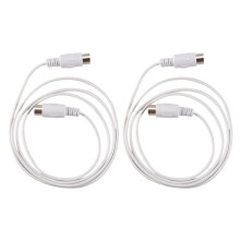 2Pcs MIDI Extension Cable 5 Pin Male to 5 Pin Male Electric Piano Keyboard Instrument PC Cable, 1.5M