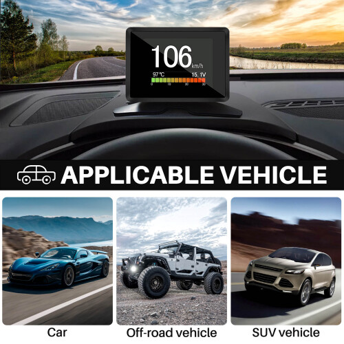 For Car A203 OBD2 -Board Computer Car Digital Computer Trip Display Speed Fuel Consumption Gauge OBD2 Scanner 2