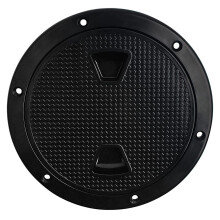 Ronde Antislip Inspectieluik-Bootluikdekplaat met Afneembare Afdekking voor RV Marine Boot Kajaks-4 Inch Zwart