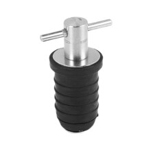 Marine Boat Drain Plug T-Handle Screw Adjustable Rubber Deck Drain Plug,Silver 19MM