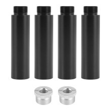 4Pcs Mic Stand Extension Tube, 5/8Inch Female to 5/8Inch Male Microphone Extension Rod for Desk Stands & Arm Stand