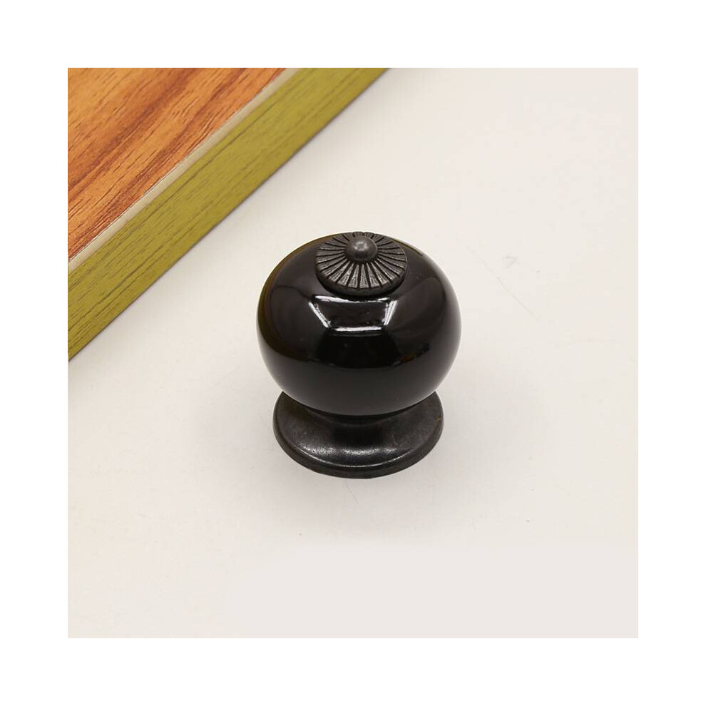 (Black) Home Drawer Organizer Handles Ceramic Zinc Alloy Storage Wardrobes Material 695989566601
