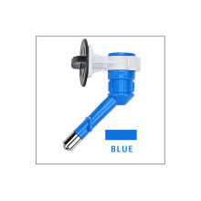 (Blue)Pet Dog Cat Drinking Kit Portable Hanging Water Dispenser Fountain Head Bottle