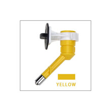(Yellow)Kit de Beber Portátil Colgante Dispensador de Agua Fuente Cabezal de Botella Mascota Perro Gato