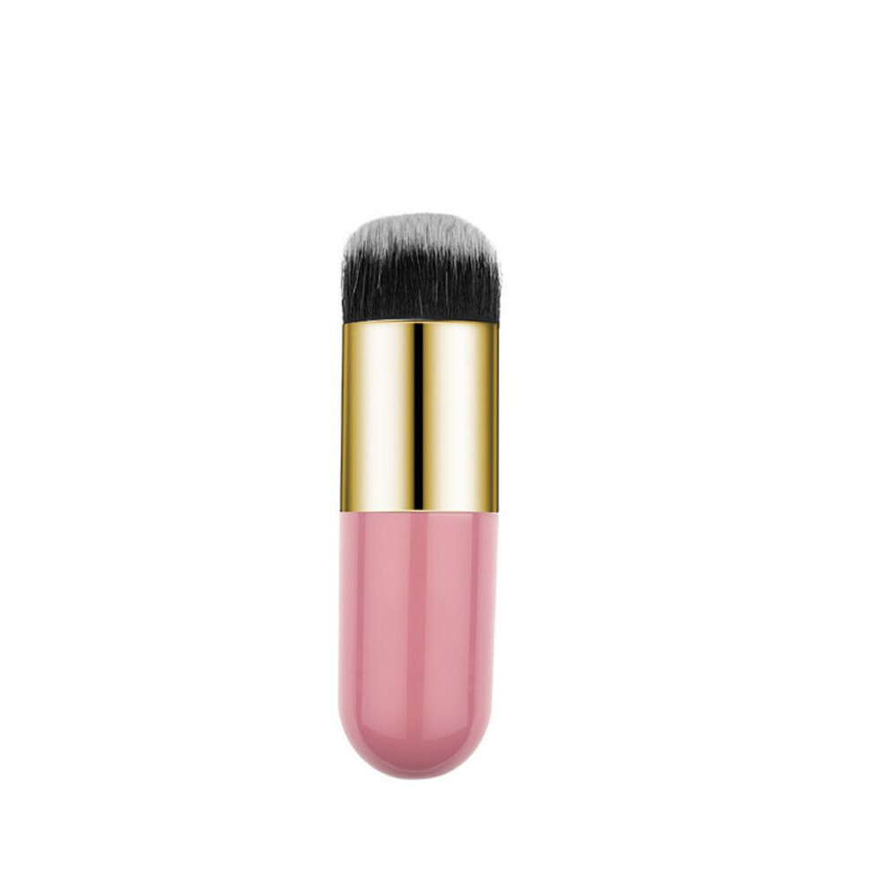 Pink/Gold/Cream ( ) Chubby Foundation Pier Brush Flat Makeup Brushes Highlight Blusher Powder