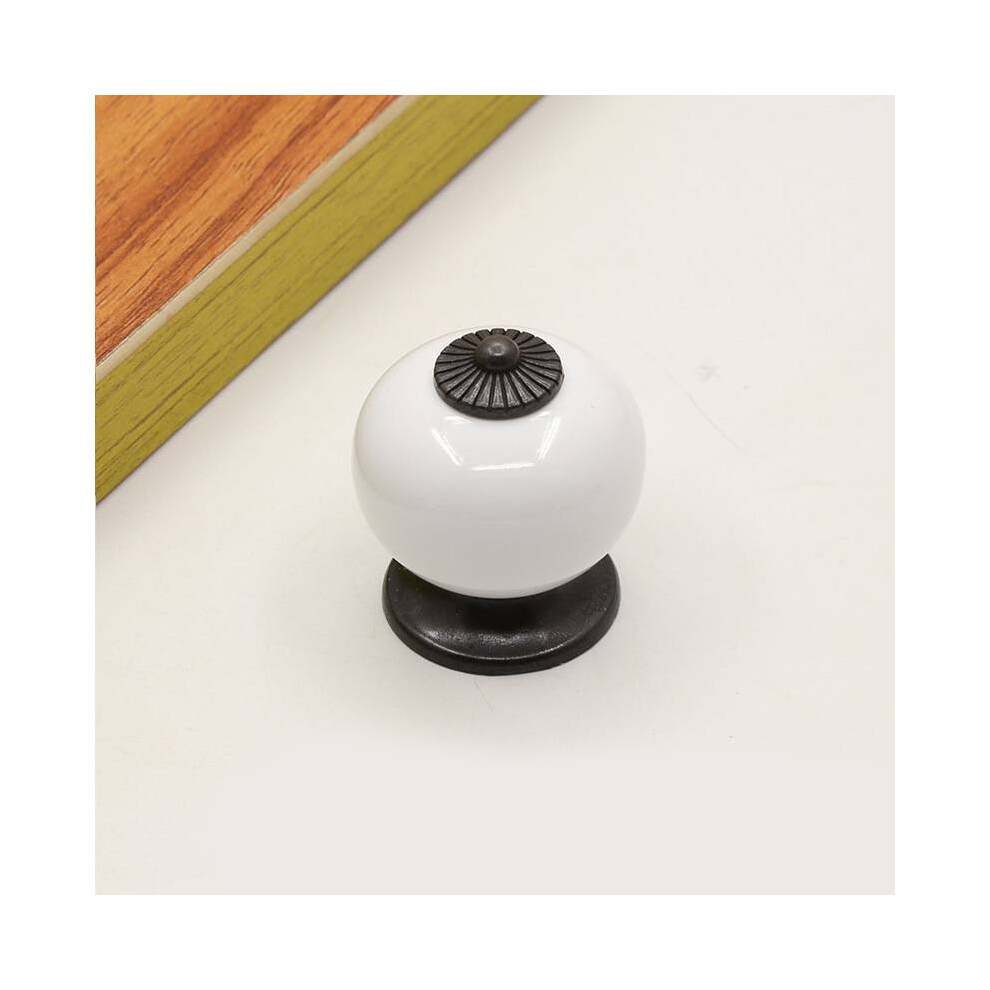(White) Home Drawer Organizer Handles Ceramic Zinc Alloy Storage Wardrobes Material 693767336590