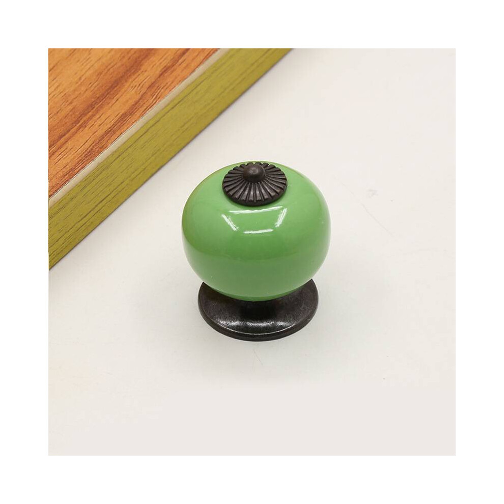 (Green) Home Drawer Organizer Handles Ceramic Zinc Alloy Storage Wardrobes Material 692025931218