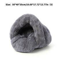 (Gray S) House Pet Warm Sleeping Mat Cat Nest Thick Dog Kennel Bed Products Pet Gift